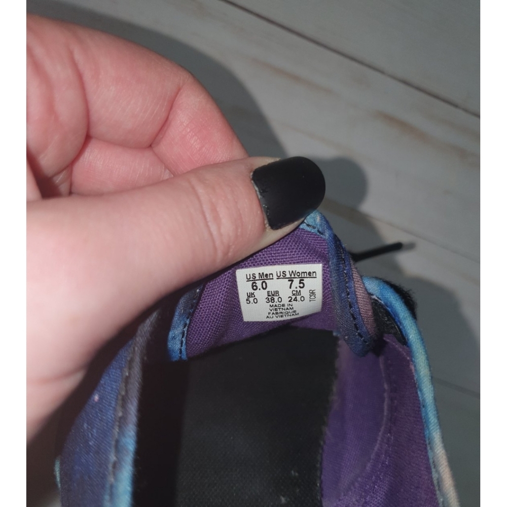 Authentic Galaxy Vans, Women's 7.5, Blue Purple Black - Picture 7 of 11
